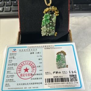 Certified natural grade A Myanmar green yellow jadeite necklace